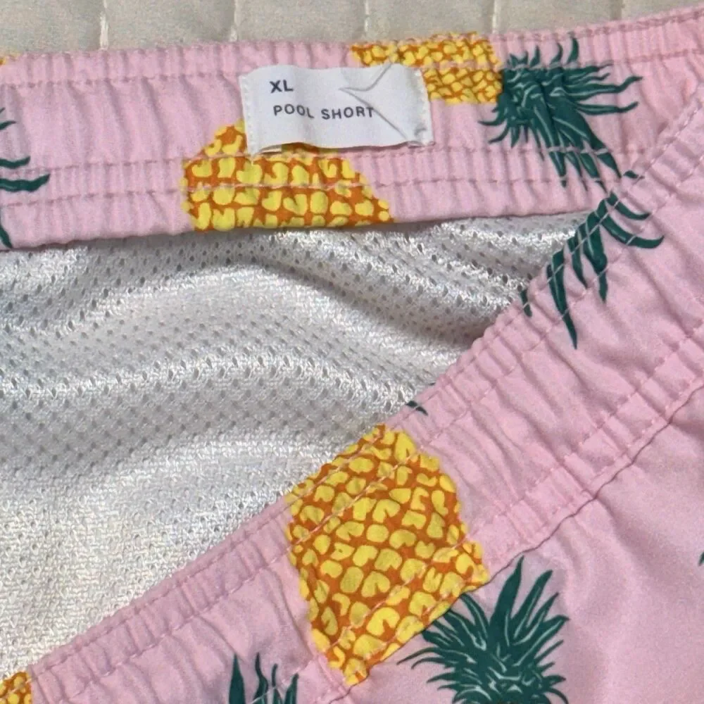 GAP Men’s Swimsuit | Pink With Pineapples | XL